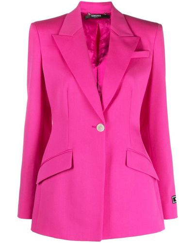 Versace Informal Jacket Responsible Wool Tailoring Fabric Clothing - Pink