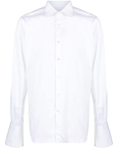 Xacus Cutaway-collar Cotton Shirt - White