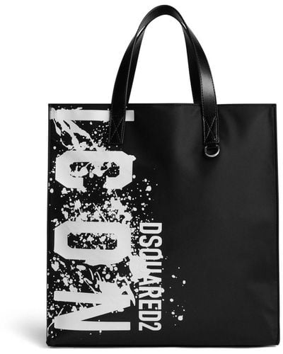DSquared² Bolso shopper con logo estampado - Negro
