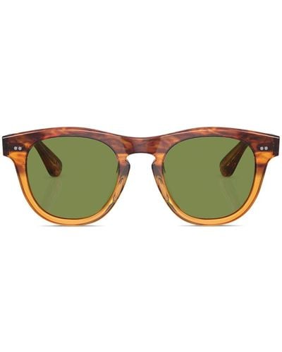 Oliver Peoples Rorke Round-frame Sunglasses - Green