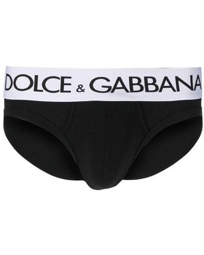 Dolce & Gabbana Slip à bande logo - Noir