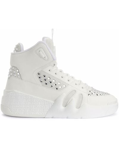 Giuseppe Zanotti Talon Hi-top Panelled Sneakers - White