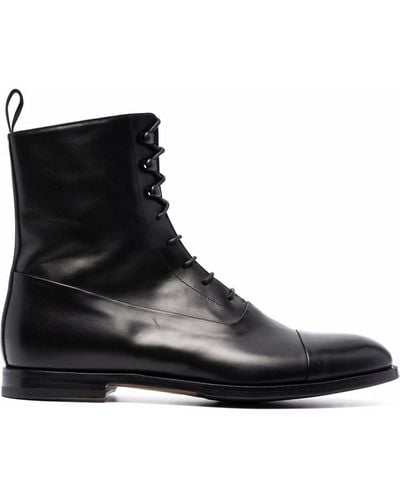 SCAROSSO Archie Lace-up Boots - Black