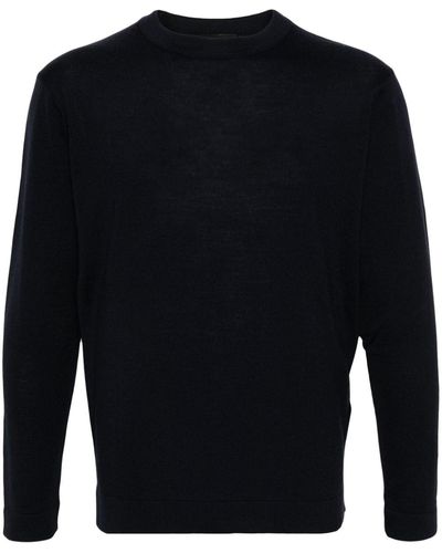 Dell'Oglio Crew-neck Merino-wool Sweater - Blue