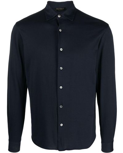 Dell'Oglio Long-sleeve Cotton Shirt - Blue