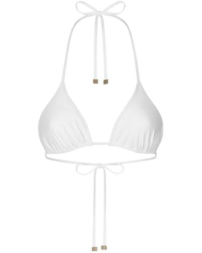 Dolce & Gabbana Triangle-cup Bikini Top - White