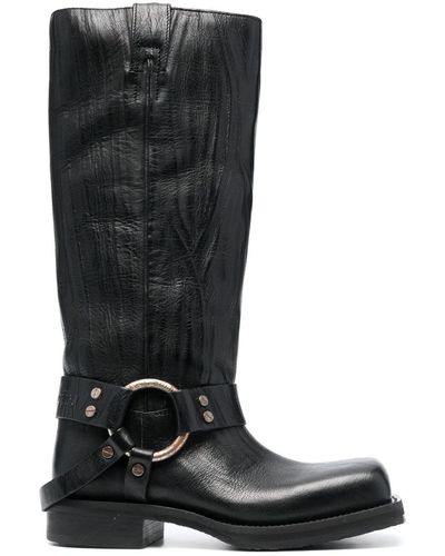 Acne Studios 30mm Knee-high Leather Boots - Black