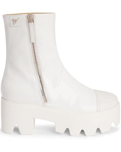 Giuseppe Zanotti Juliett Leather Boots - White