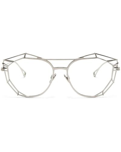 Cazal 5004 ジオメトリック眼鏡フレーム - ナチュラル