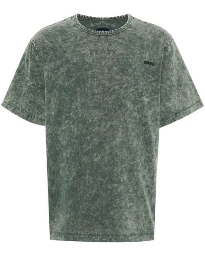 Juun.J T-Shirt mit Acid-Wash-Effekt - Grün