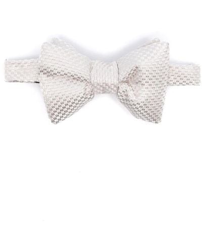 Tom Ford Textured-finish Silk Bow Tie - White