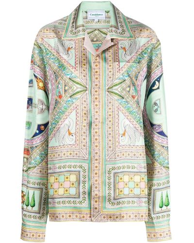 Casablancabrand Zijden Blouse - Groen