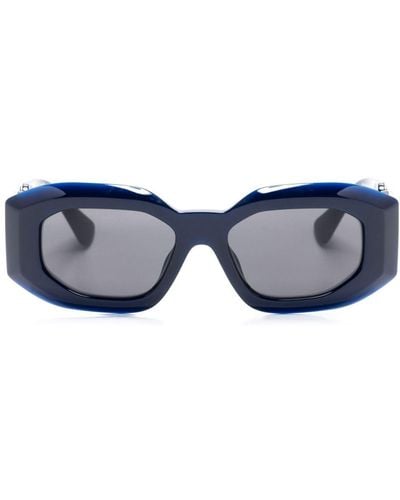 Versace Medusa Biggie Sonnenbrille mit geometrischem Gestell - Blau