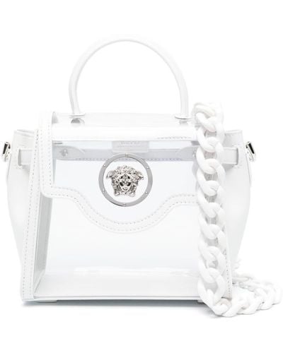 Versace La Medusa Transparent Shoulder Bag - White