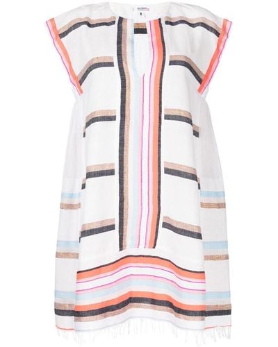 lemlem Stripe-print Caftan Dress - White