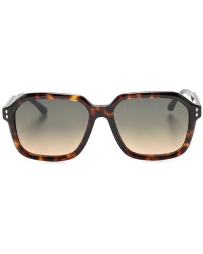 Isabel Marant Tortoiseshell Square-frame Sunglasses - Brown