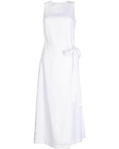 Bondi Born Robe en lin à design sans manches - Blanc