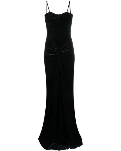 La Petite Robe Di Chiara Boni Malik Velvet Maxi Dress - Black