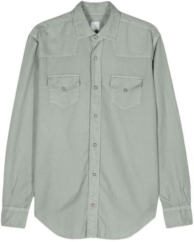 Eleventy Long-sleeve poplin shirt - Grau