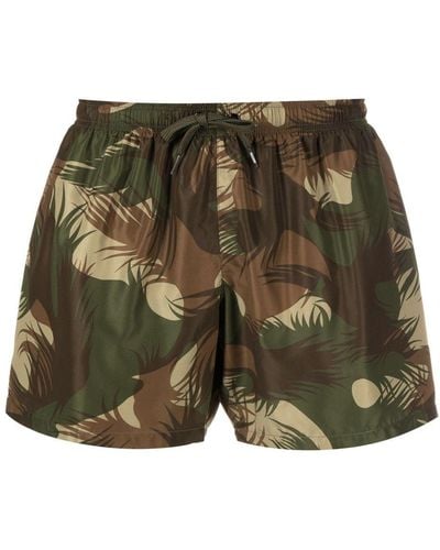 Moschino Abstract-print Swim Shorts - Green