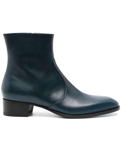 SCAROSSO Warren Leather Chealsea Boots - Blue