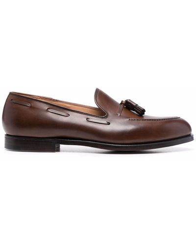 Crockett & Jones Tasselled Leather Loafers - Brown