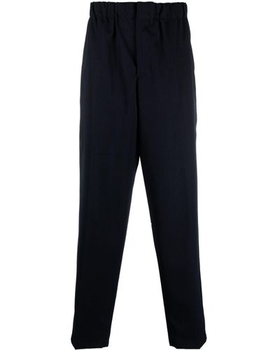 Jil Sander Elasticated-waistband Tapered Pants - Blue