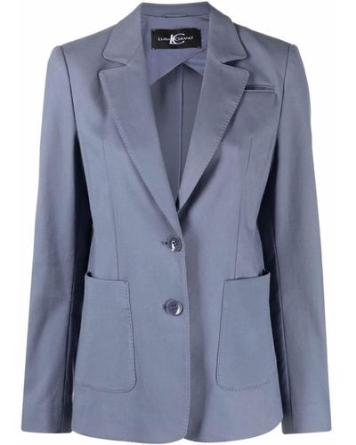 Luisa Cerano Tailored Blazer Jacket - Blue