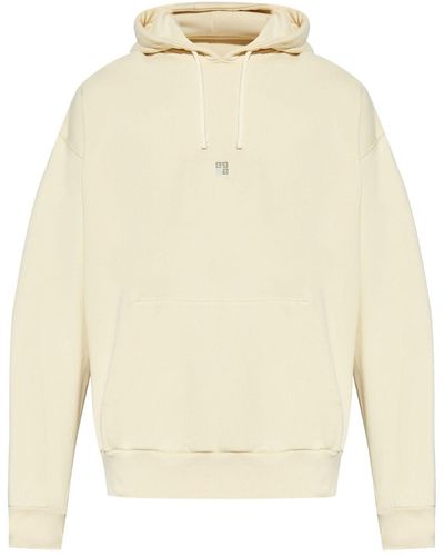 Givenchy Logo-embroidered Hoodie - Natural