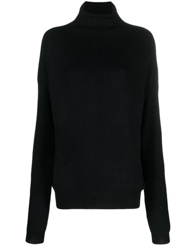 Societe Anonyme Cabin Roll-neck Ribbed-knit Sweater - Black