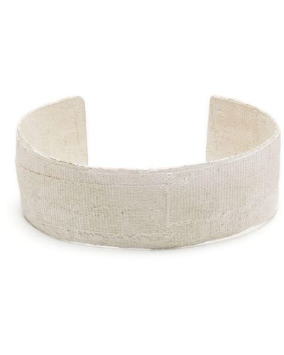 Detaj Textured Cuff Bracelet - White