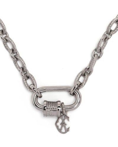 Charriol Forever Lock Cable-link Necklace - Metallic