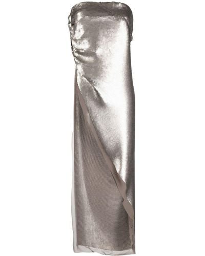 Rick Owens Luxor Asymmetric Sequinned Top - Grey