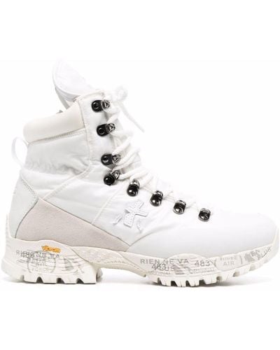 Premiata Midtrecd Lace-up Ankle Boots - White
