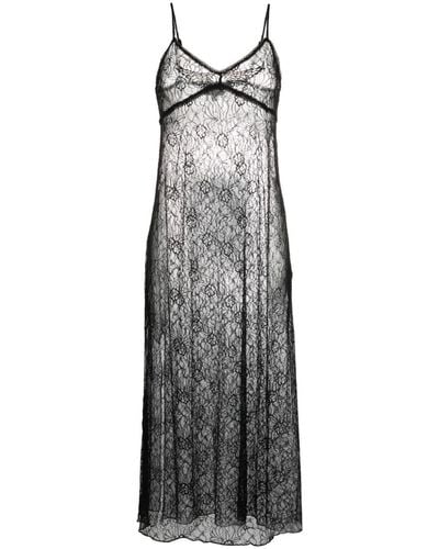 Zadig & Voltaire Ryzig Sheer-lace Slip Dress - Gray