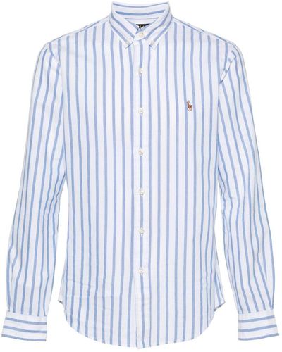 Polo Ralph Lauren Polo Pony Striped Cotton Shirt - Blue
