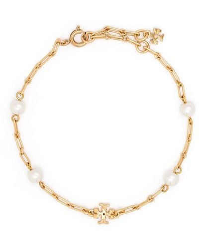 Tory Burch Bracelet à perles Roxanne - Blanc