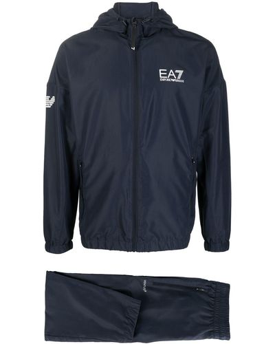 EA7 フーデッド ジップジャケット - ブルー