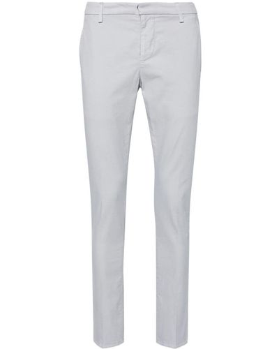 Dondup Mid Waist Katoenen Chino - Grijs