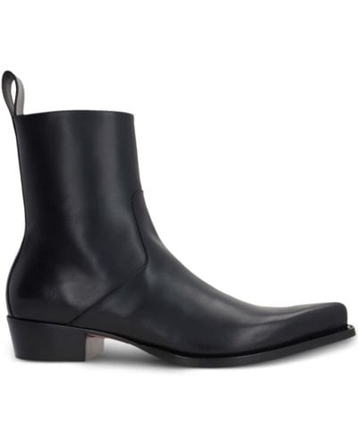 Bottega Veneta Pointed-toe Leather Boots - Zwart
