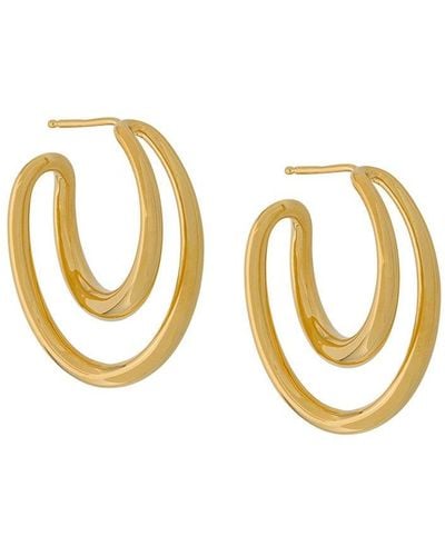 Charlotte Chesnais Initial Hoop Earrings - Metallic
