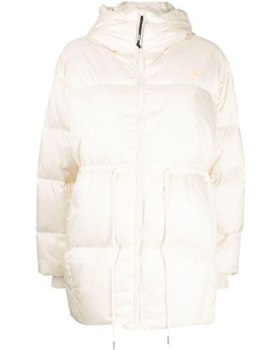 Izzue Logo-patch Quilted Padded Jackect - White