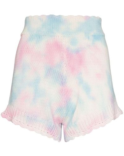 LoveShackFancy Shorts Met Tie-dye Print - Roze