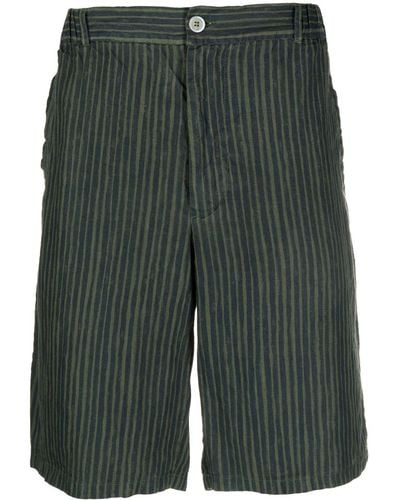 120% Lino Linen Bermuda Shorts - Green