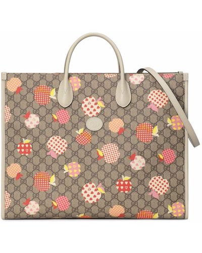 Gucci Les Pommes Large Tote - Natural