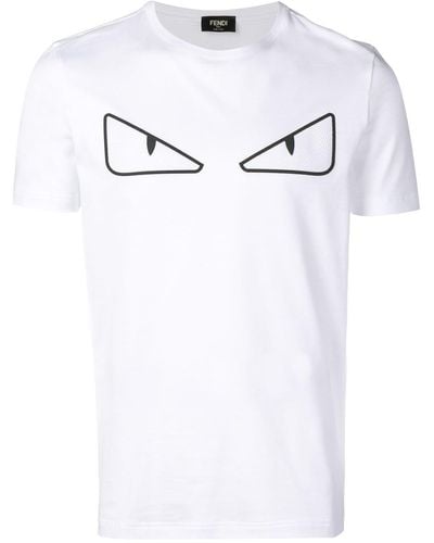 Fendi 'bugs Eyes' T-shirt - Wit