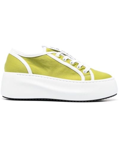 Vic Matié Platform Leather Sneakers - Yellow