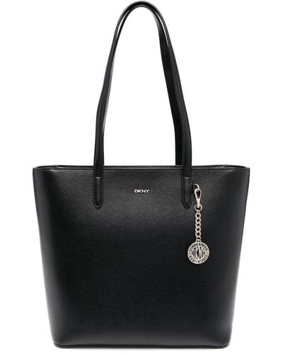 DKNY Bryant Leather Tote Bag - Black