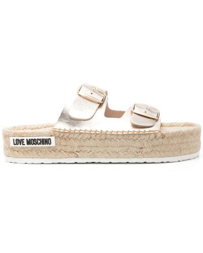 Love Moschino Double-strap Espadrilles - Natural