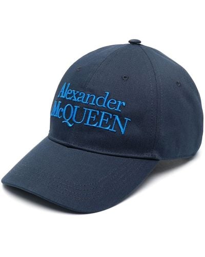 Alexander McQueen Logo-embroidered Baseball Cap - Blue